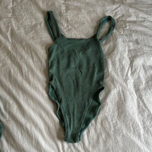 Youswim Green Textured One Piece Swimsuit